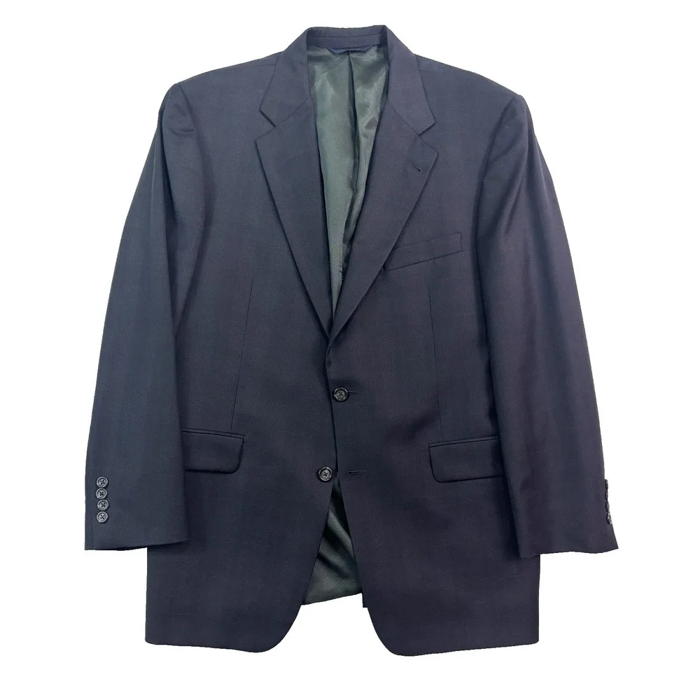 Burberry London 43R Kensington Black Plaid Blazer Jacket Sport Suit Coat USA
